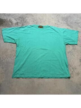 Vintage Eddie Bauer Blank Emerald Green Essential Tee Made USA Style Medium